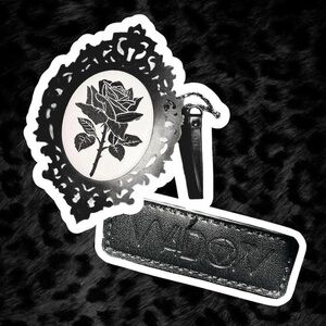 Dolls Kill Black Rose Crossbody Bag